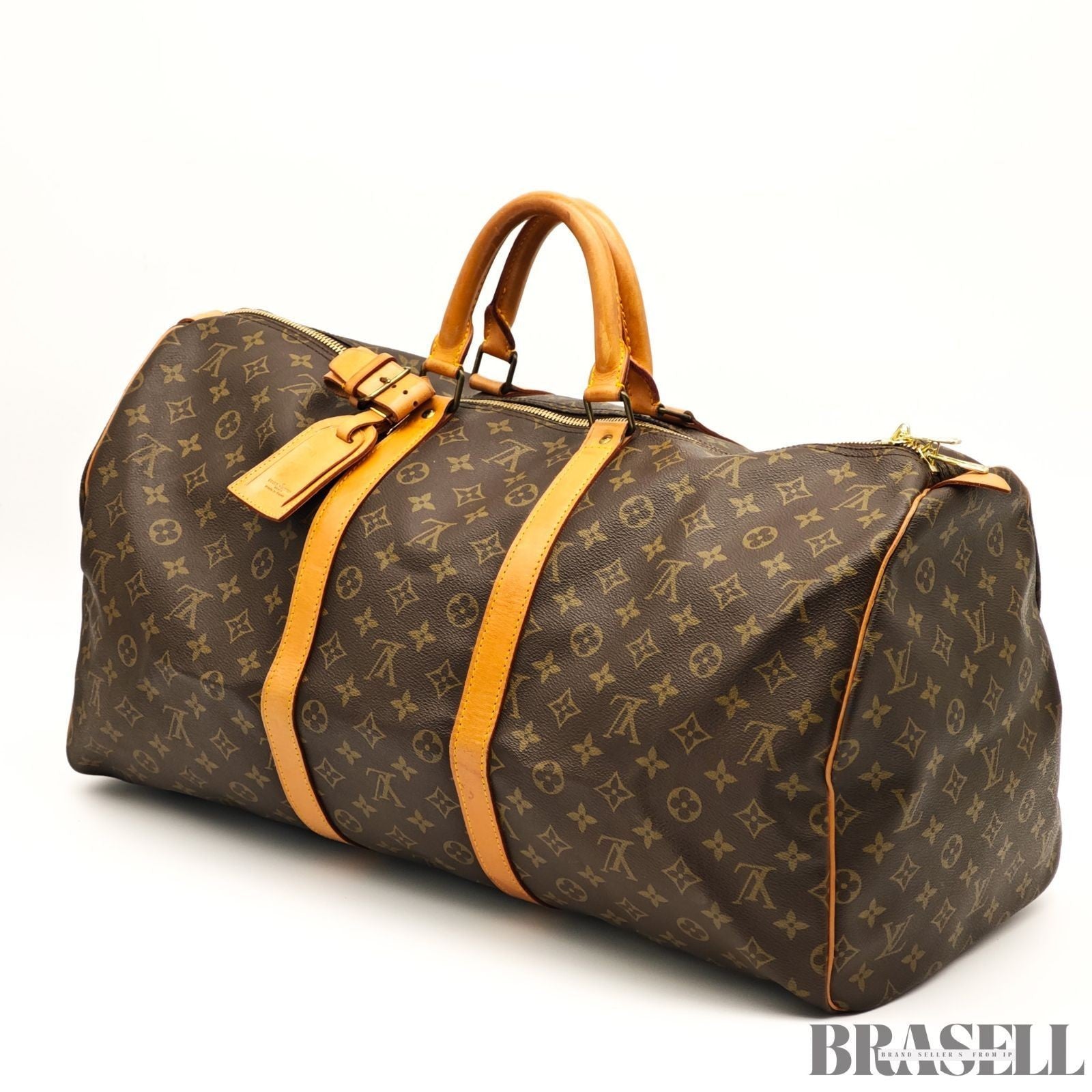 Louis Vuitton Monogram Keepall 55 M41424 Boston Bag Large Capacity Travel Brown