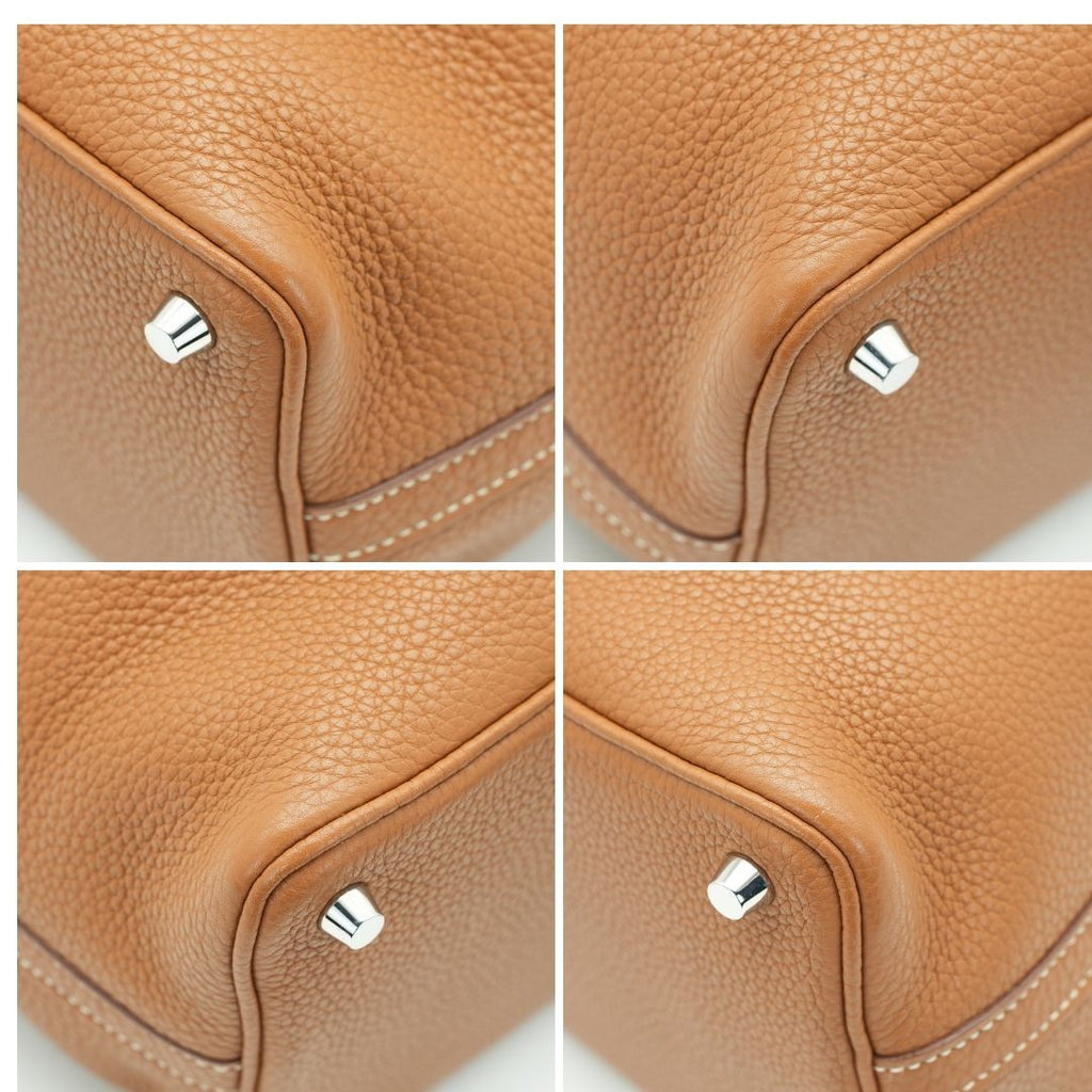 HERMES Picotin Lock PM 18 Gold Taurillon Clemence Leather Bag