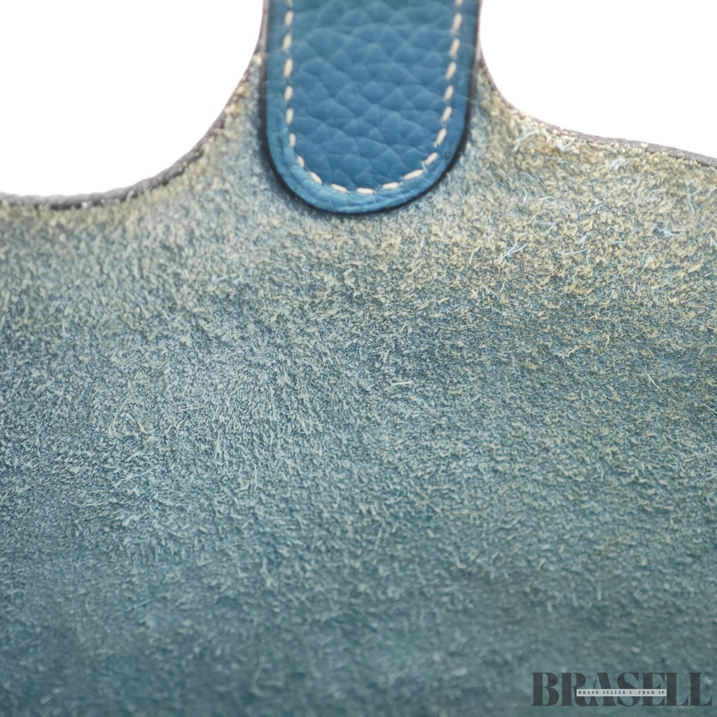 Hermes Picotin Blue Jean Taurillon Bag Tote Bag Bucket Bag Blue Silver Hardware