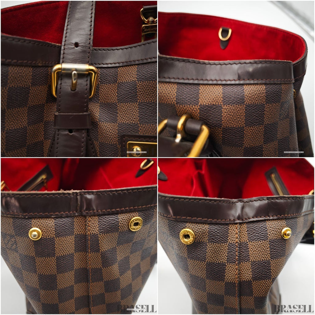 Louis Vuitton Hampstead MM N51204 Damier Ebene Tote Bag Handbag Brown