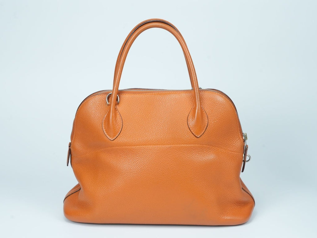 HERMES Bolide 31 Handbag with K stamp Orange Taurillon Clemence