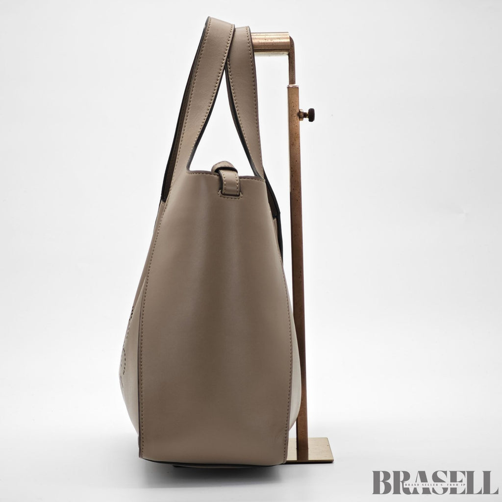 Stella McCartney 2-Way Tote Bag 513860 Greige with Case Large Capacity