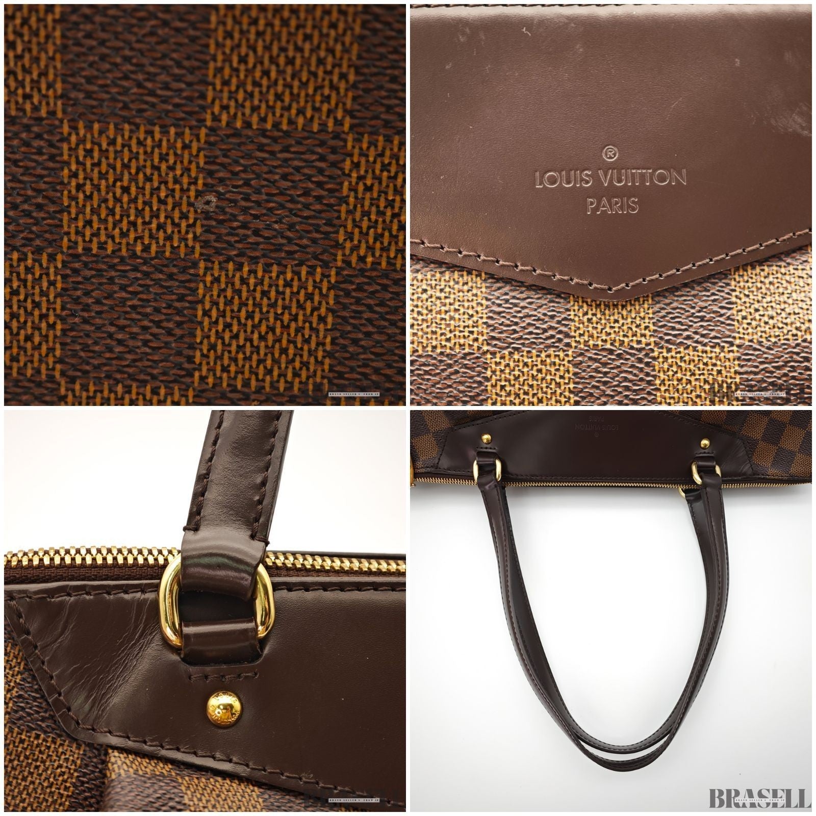 LOUIS VUITTON Westminster GM Shoulder Bag Damier Ebene Leather N41103 Brown
