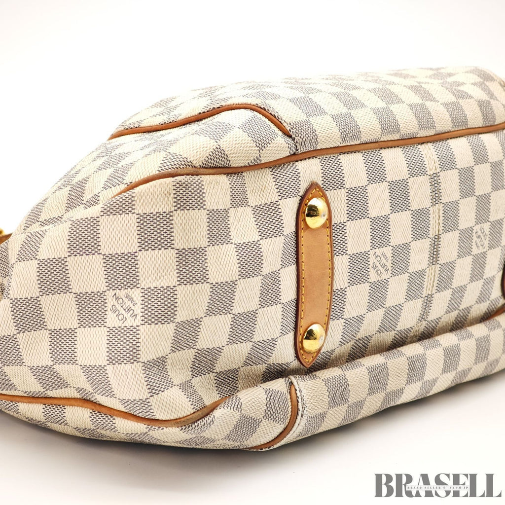 Louis Vuitton Galliera GM N55216 Damier Azur Canvas Tote Bag Handbag White