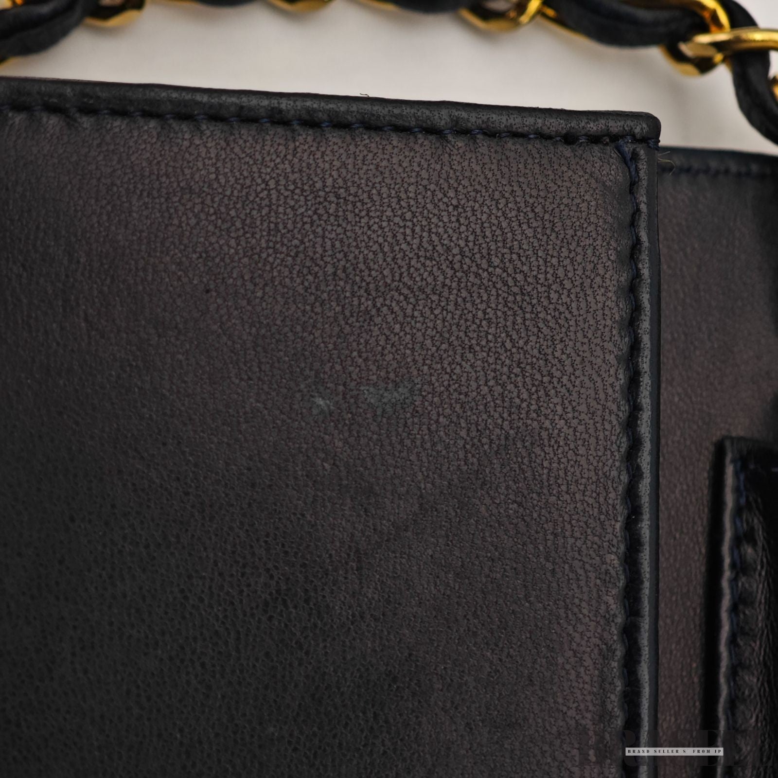 CHANEL Matelassé Full Flap Push Lock Shoulder Bag Chain Small Black Lambskin