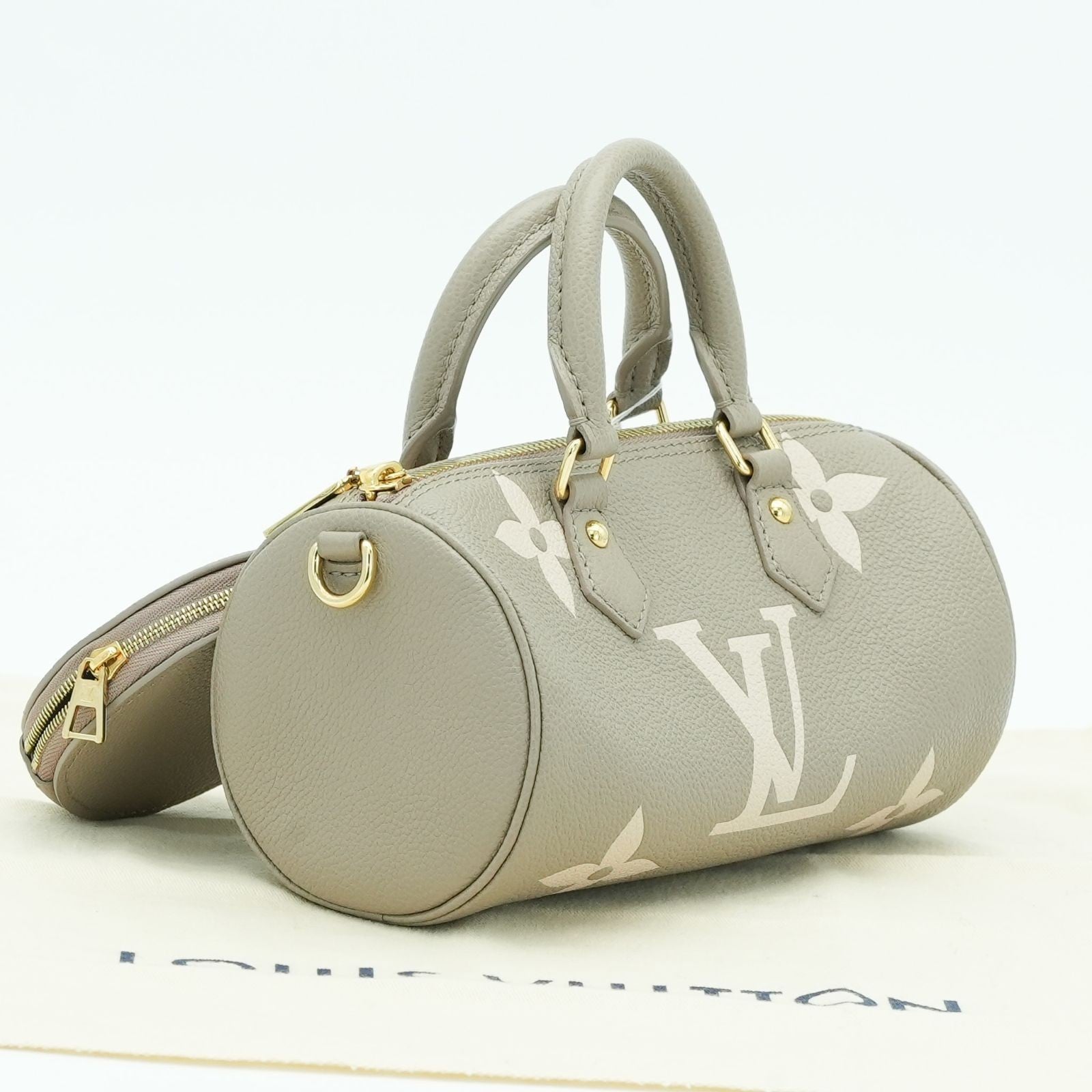 LOUIS VUITTON Empreinte Giant Papillon BB M46031 Handbag Beige Tourtière Cream