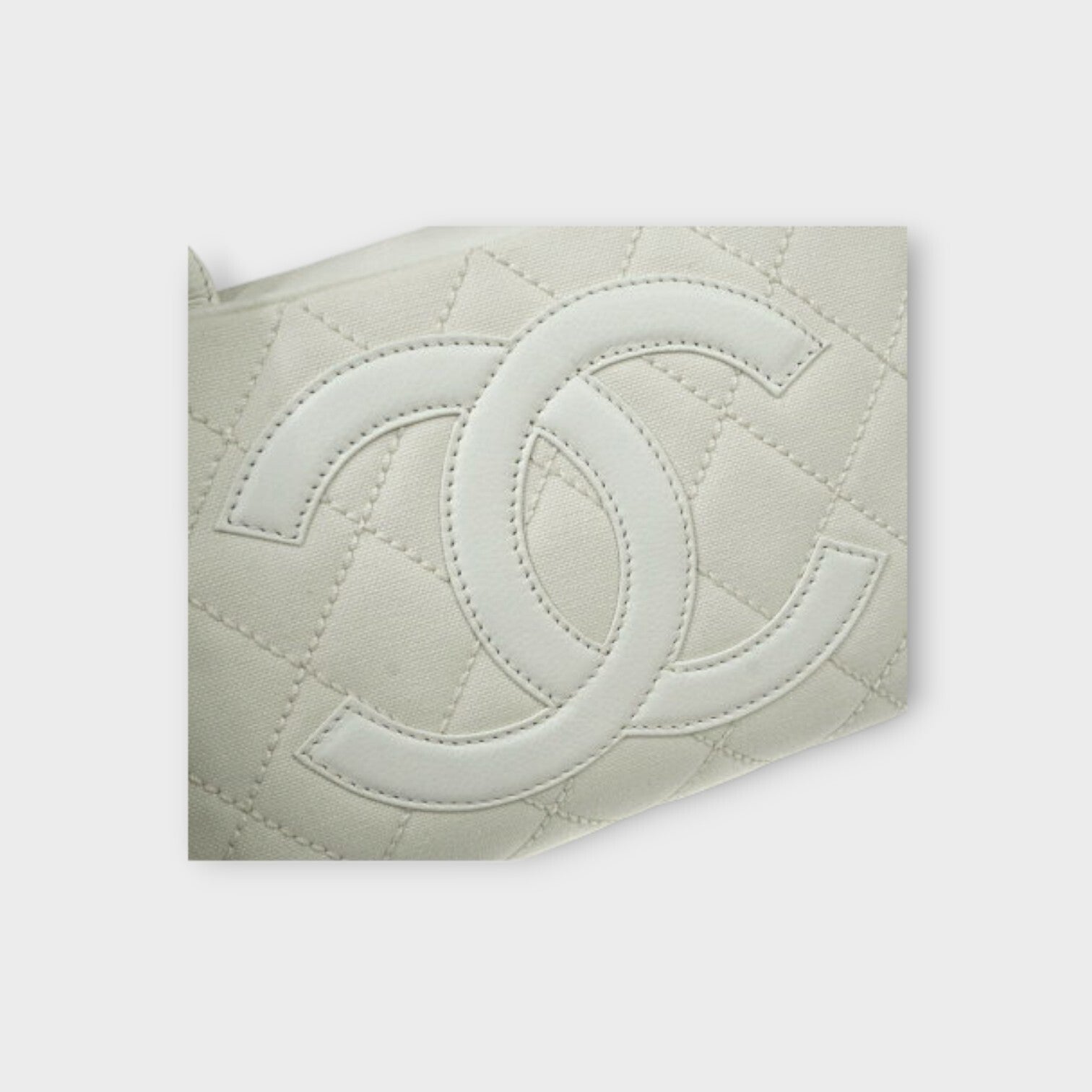 CHANEL Matelassé Mini Boston Bag A20996 Ladies Handbag  Leather White