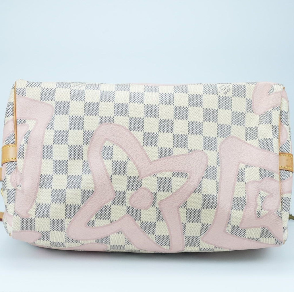LOUIS VUITTON Damier Azur Speedy Bandouliere 30 N41052 Tahiti Collection Summer