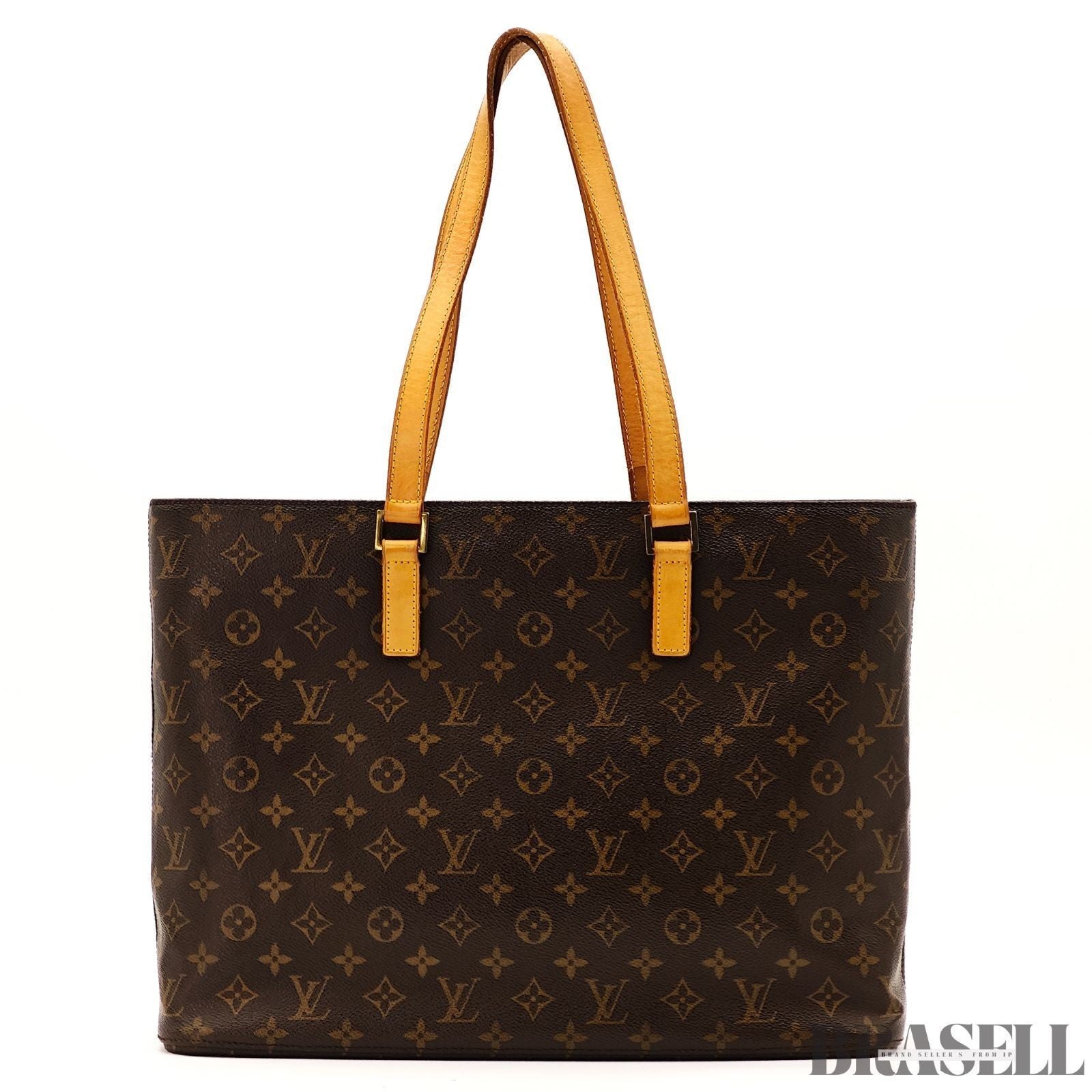 Louis Vuitton Luco M51155 Tote Bag Monogram Canvas Leather Brown Women’s