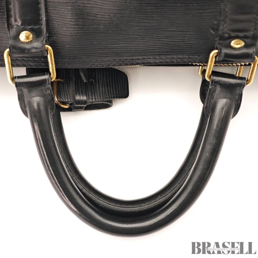 Louis Vuitton Epi Keepall 50 Black Boston Travel Bag Large Leather M42962