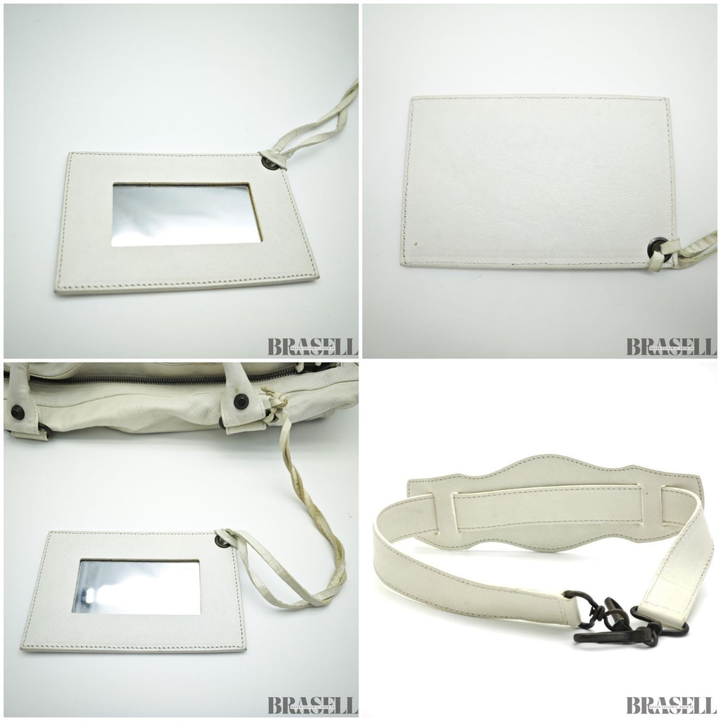 Balenciaga The First 103208 213048 Bag Handbag Cylinder Horizontal Ivory