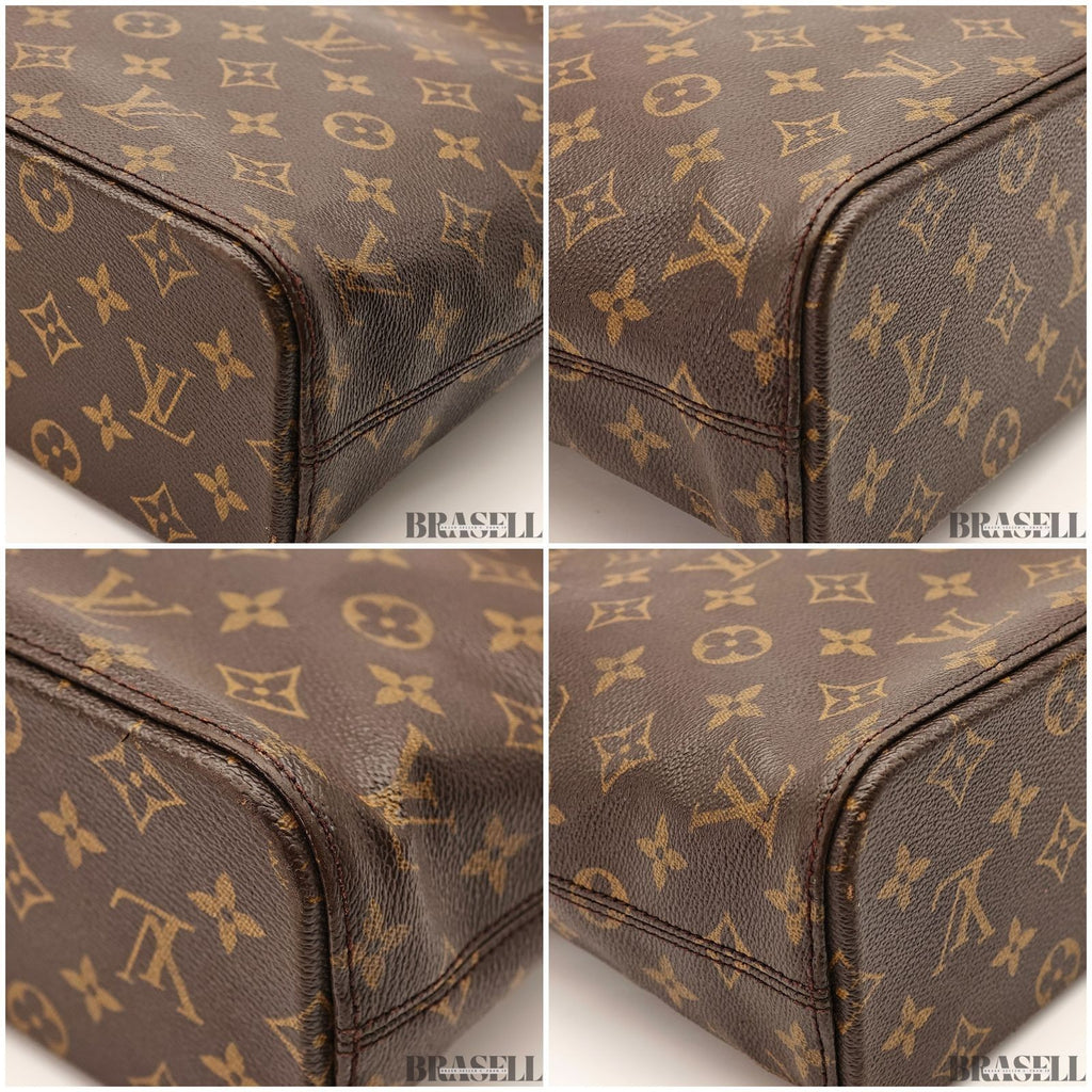 Louis Vuitton Luco M51155 Tote Bag Monogram Canvas Leather Brown Women’s