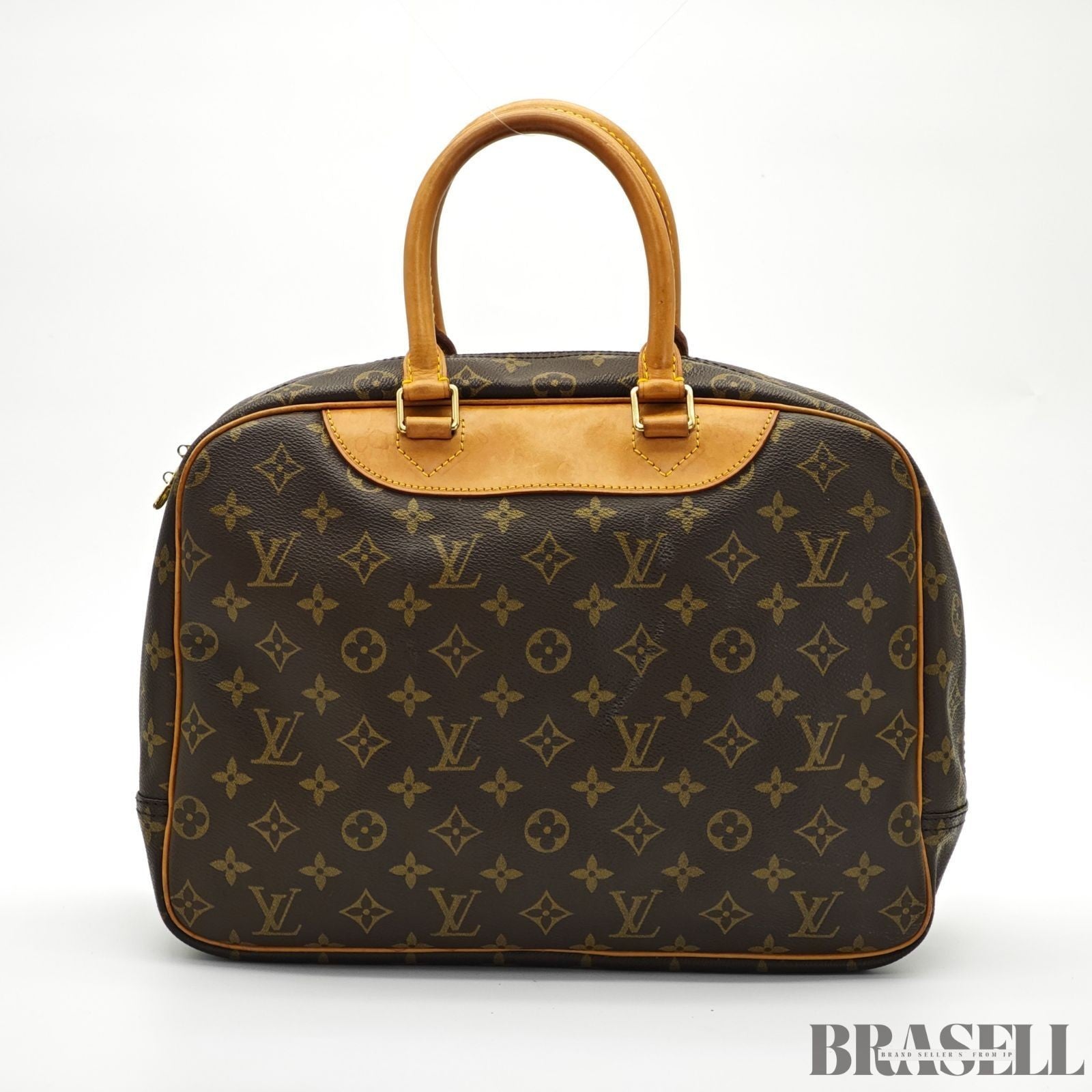 LOUIS VUITTON Deauville M47270 Monogram Travel Handbag Brown Women’s
