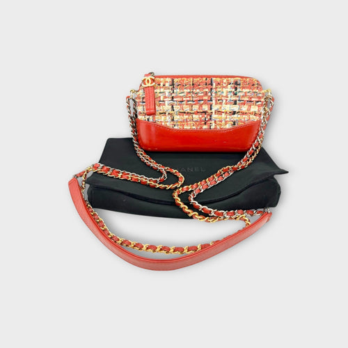 CHANEL Gabrielle de Chanel Hobo Tweed Chain Shoulder Wallet