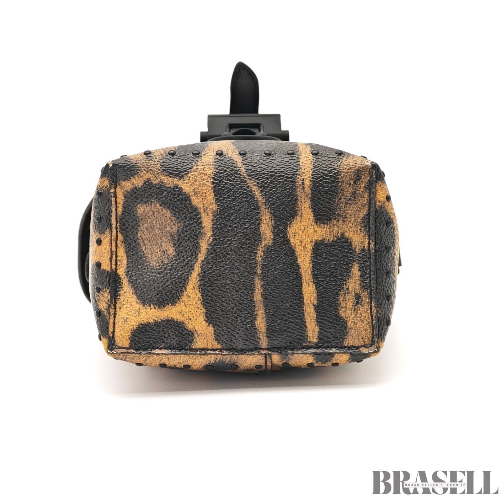 Louis Vuitton Monogram Reverse Leopard M43001 2Way Handbag Brown Black Canvas