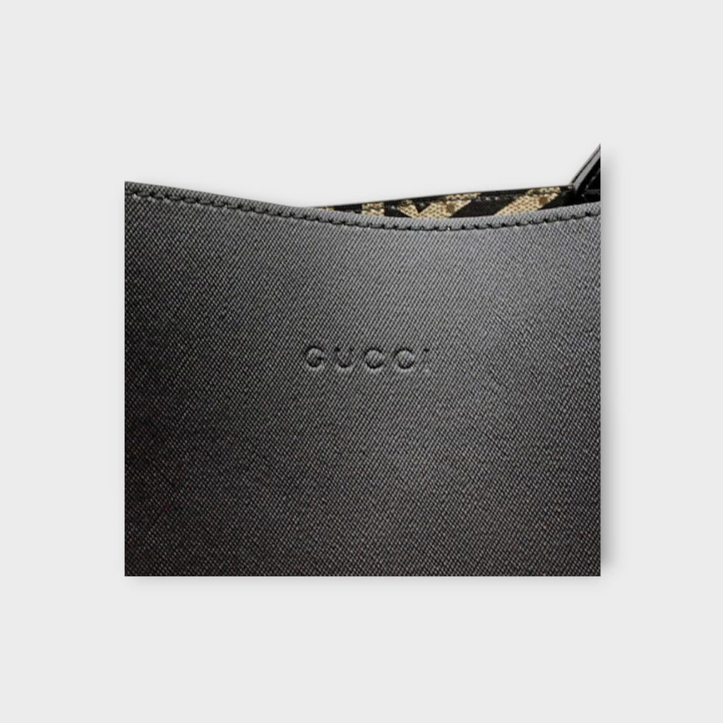 GUCCI GG Kaleido Reversible Tote Bag 368568 Brown Black PVC Leather【B】