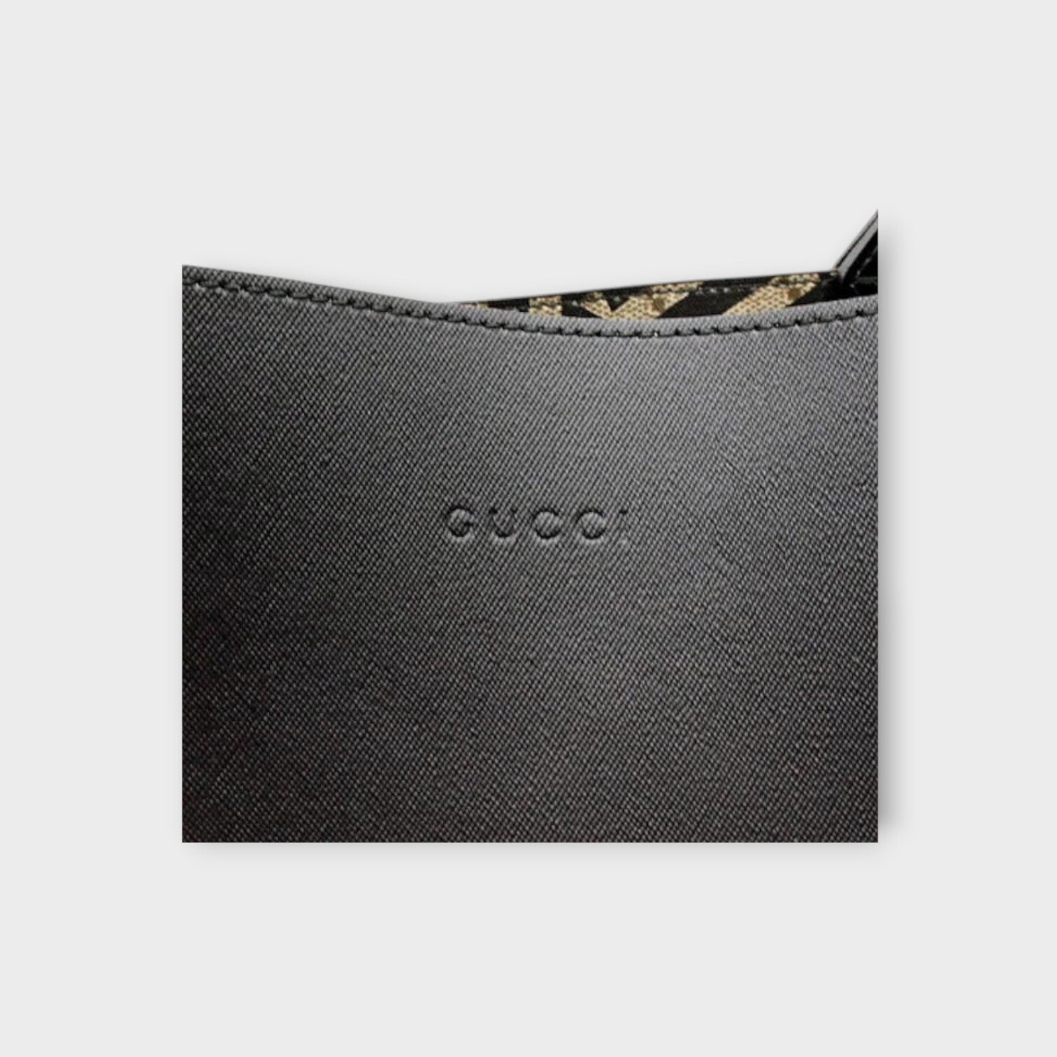 GUCCI GG Kaleido Reversible Tote Bag 368568 Brown Black PVC Leather【B】