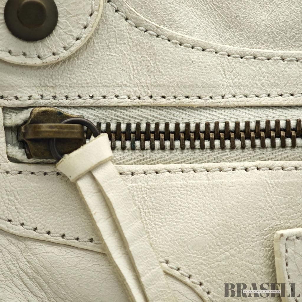 Balenciaga The First 103208 213048 Bag Handbag Cylinder Horizontal Ivory