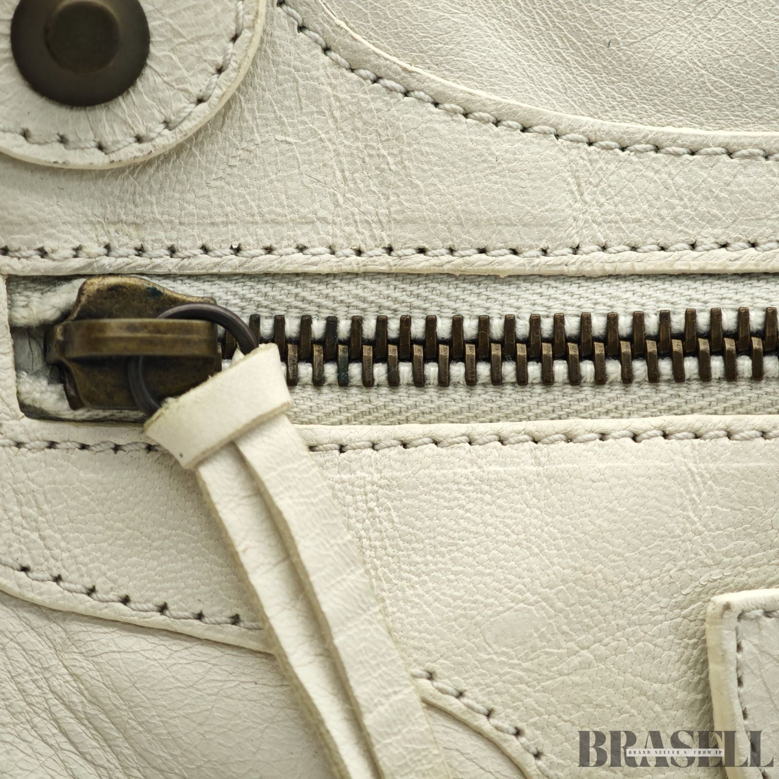 Balenciaga The First 103208 213048 Bag Handbag Cylinder Horizontal Ivory