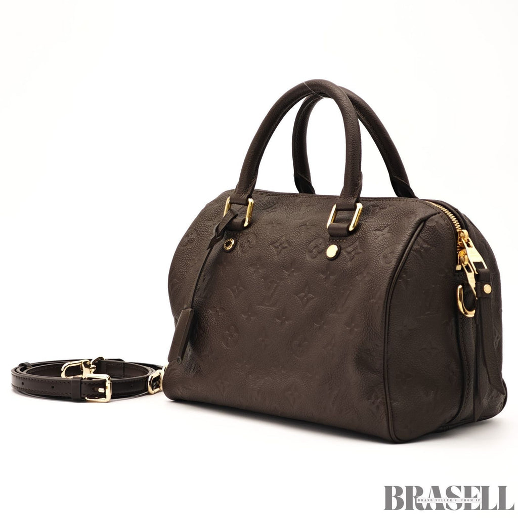 Louis Vuitton Monogram Empreinte Speedy Bandouliere 25 Terre Brown M40761