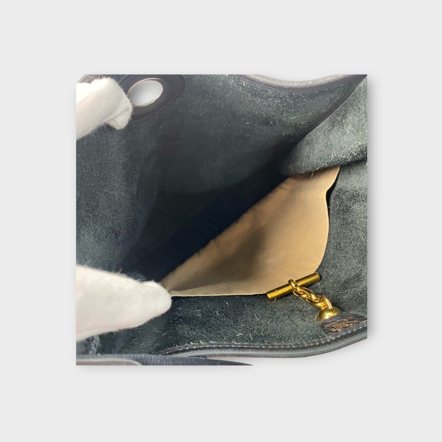 Hermès Vespa PM Black Shoulder Bag Leather A Stamp Gold Hardware 【A】