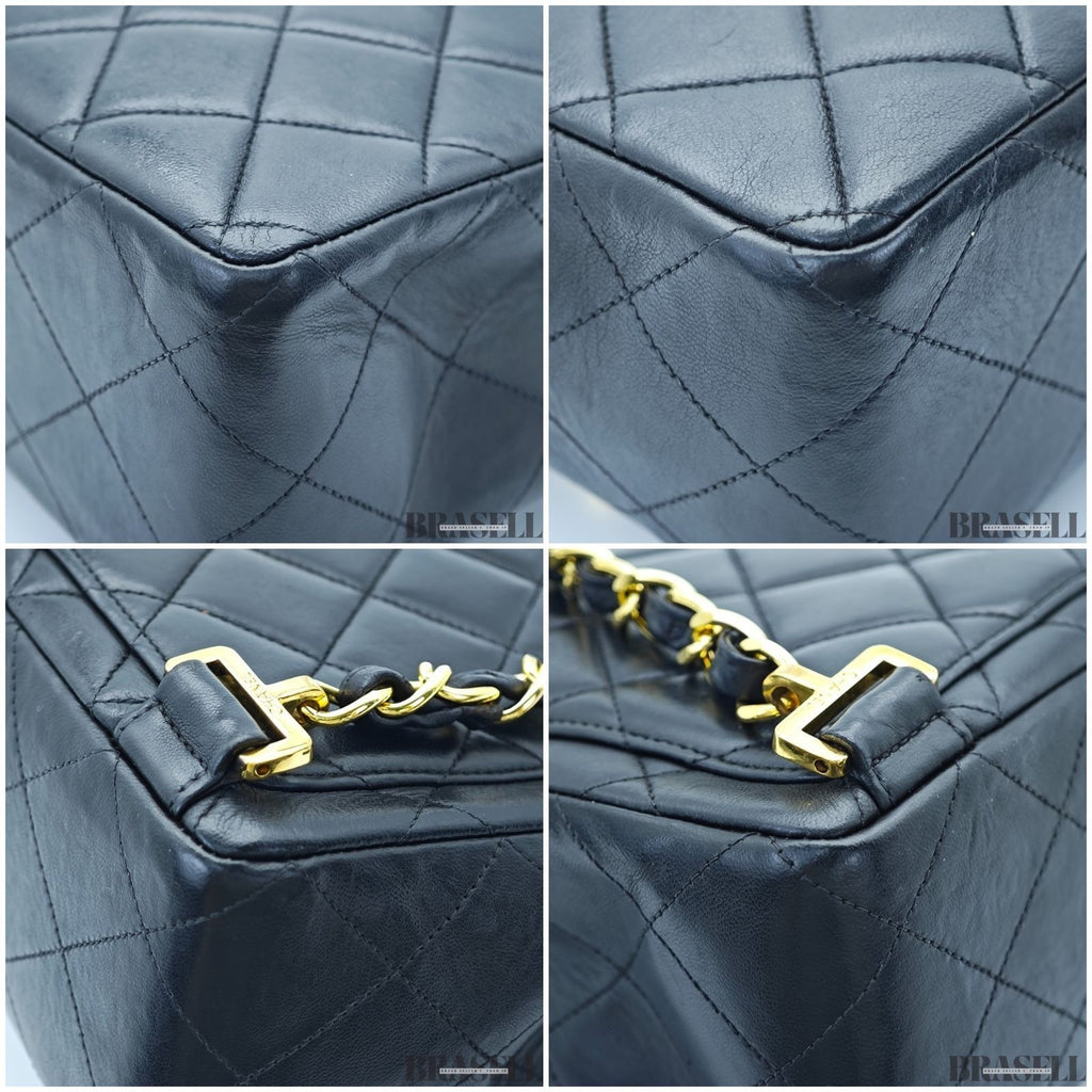 Chanel Matelassé Vintage Square Backpack 4B000272 Bag Flap Black Ladies