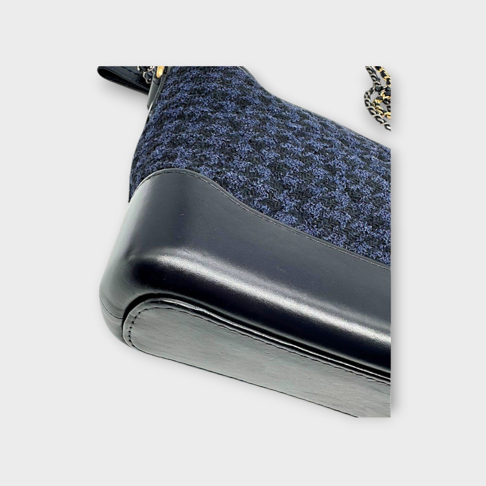 CHANEL Small Hobo Chain Shoulder Bag Gabrielle Tweed
