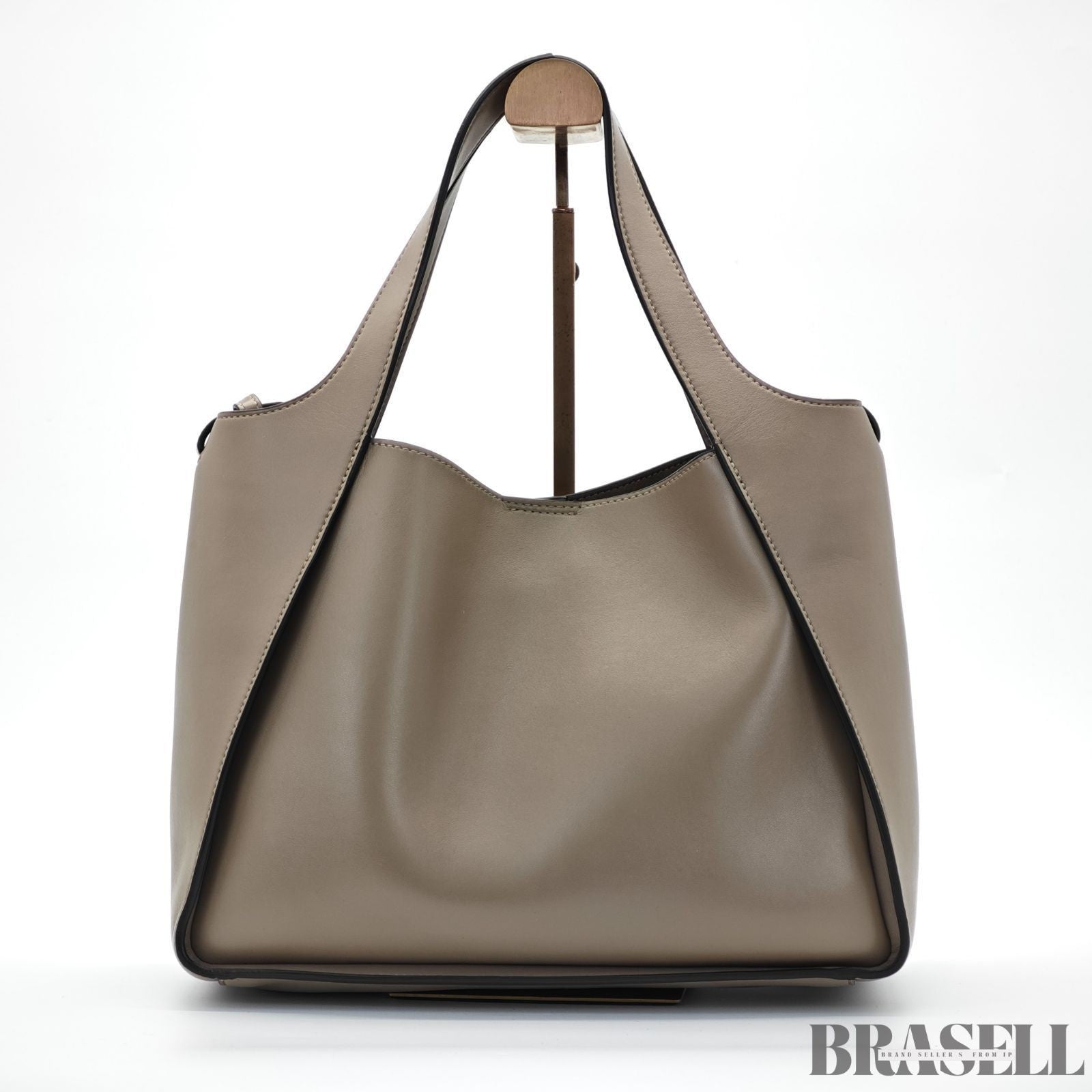 Stella McCartney 2-Way Tote Bag 513860 Greige with Case Large Capacity