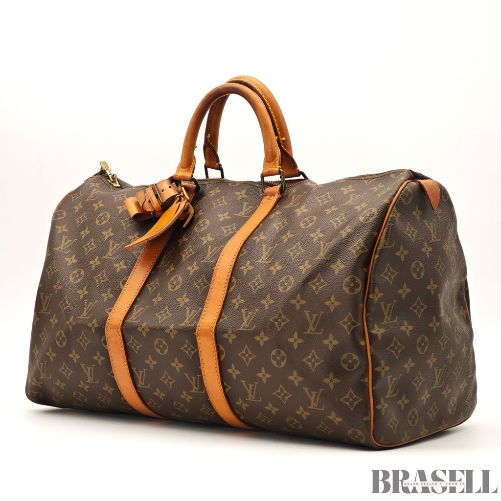 Louis Vuitton Keepall 50 Monogram M41426 Bag Boston Bag Large Capacity Brown