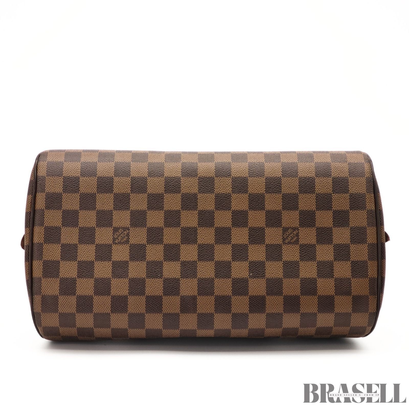 LOUIS VUITTON Logo Ribera MM Hand Bag Damier Ebene Leather Brown N41434 Spain