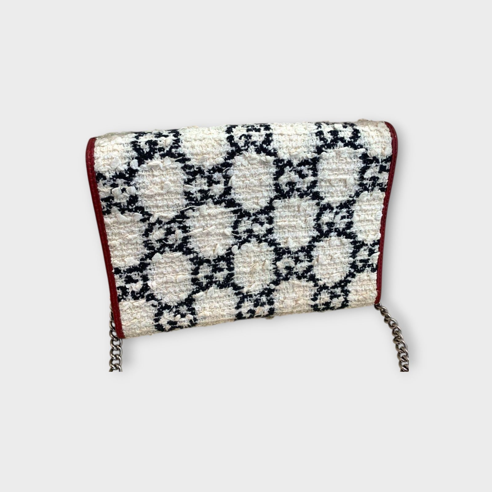 GUCCI Dionysus Tweed Chain Shoulder Wallet