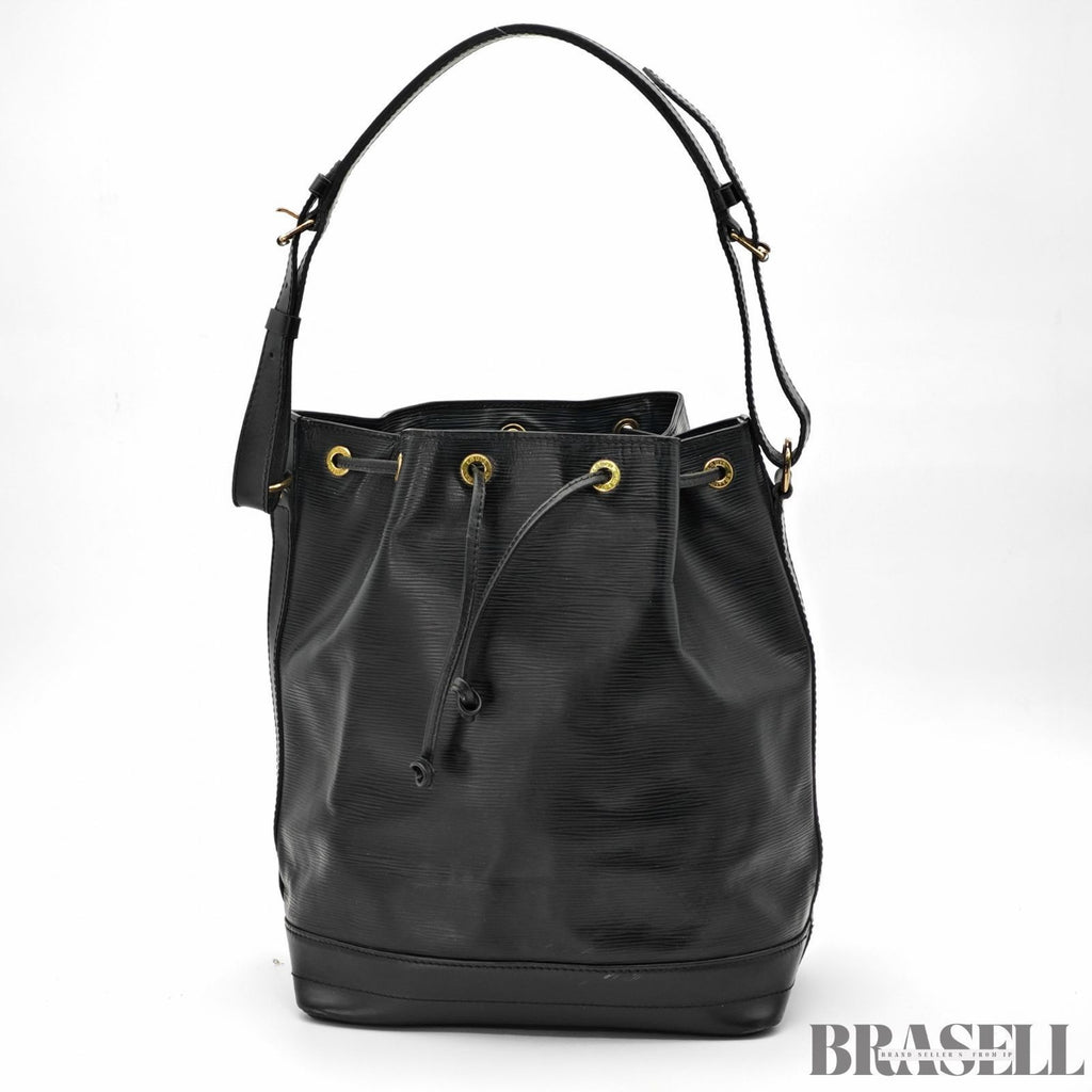 Louis Vuitton Epi Noé Noir M59002 Bucket Shoulder Bag Handbag Black Epi Leather