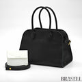 The Row Margaux 10 Bag Handbag Black Leather Woman w/ Shoulder Strap