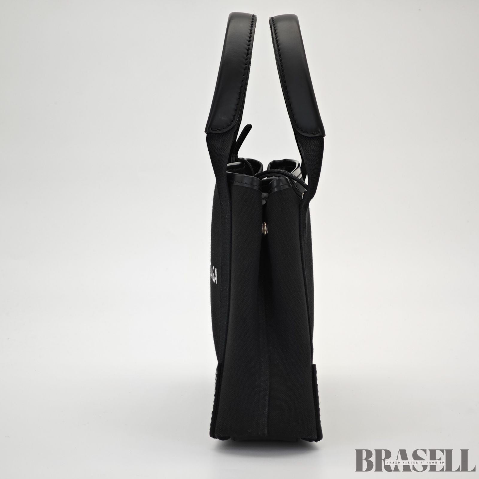 BALENCIAGA Navy Cabas XS 390346-1000 Handbag/Shoulder Bag 2-Way Black