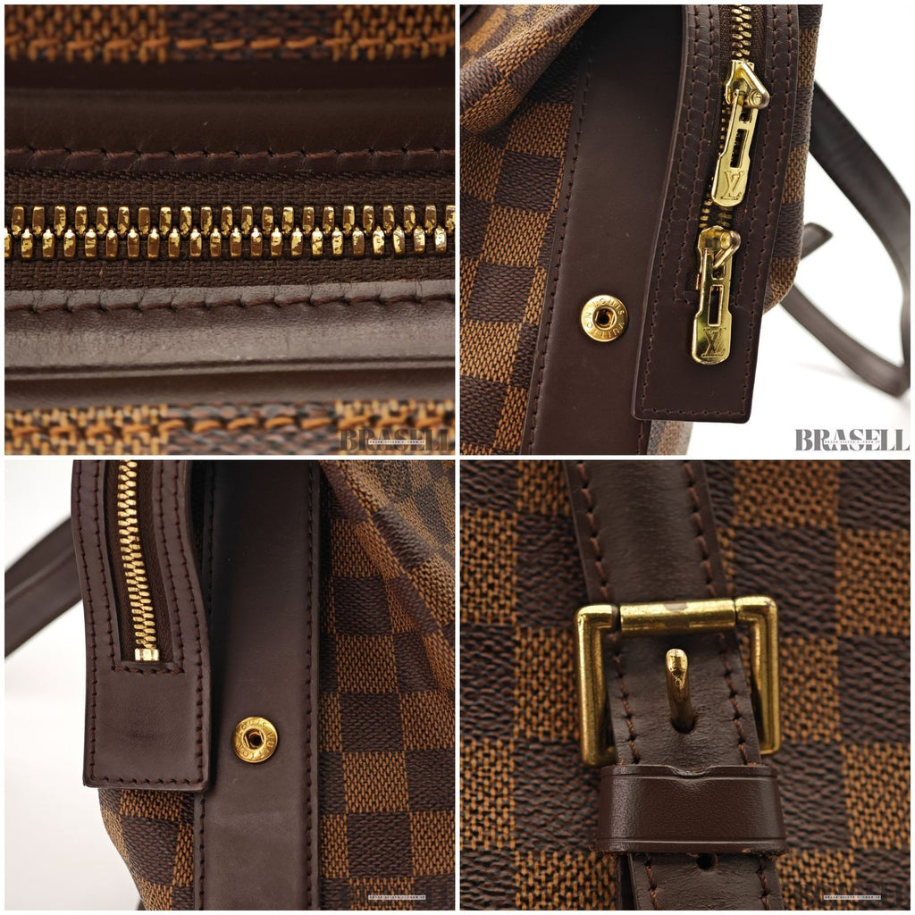 LOUIS VUITTON Chelsea Shoulder Tote Bag Damier Leather Canvas Brown N51119