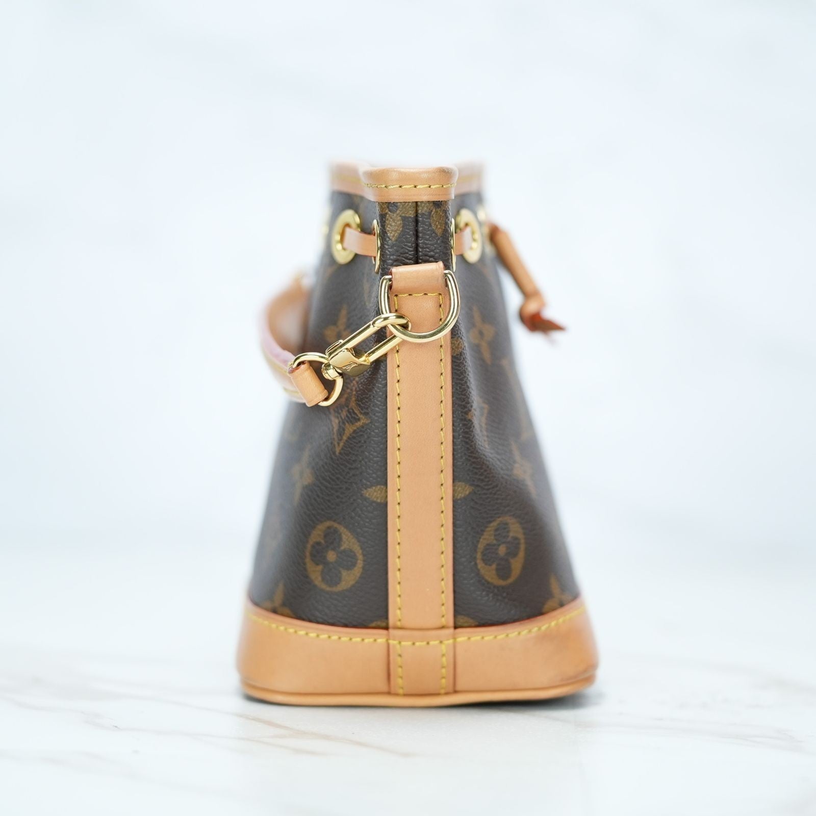 LOUIS VUITTON Nano Noe Monogram M81266 Handbag/Shoulder Bag/Bucket Bag Brown
