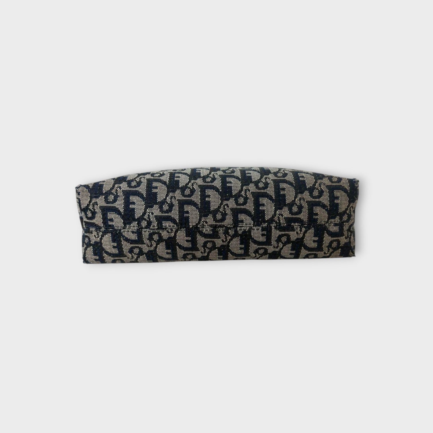 Christian Dior Trotter Accessory Pouch Shoulder Bag Navy Canvas Leather 【B】