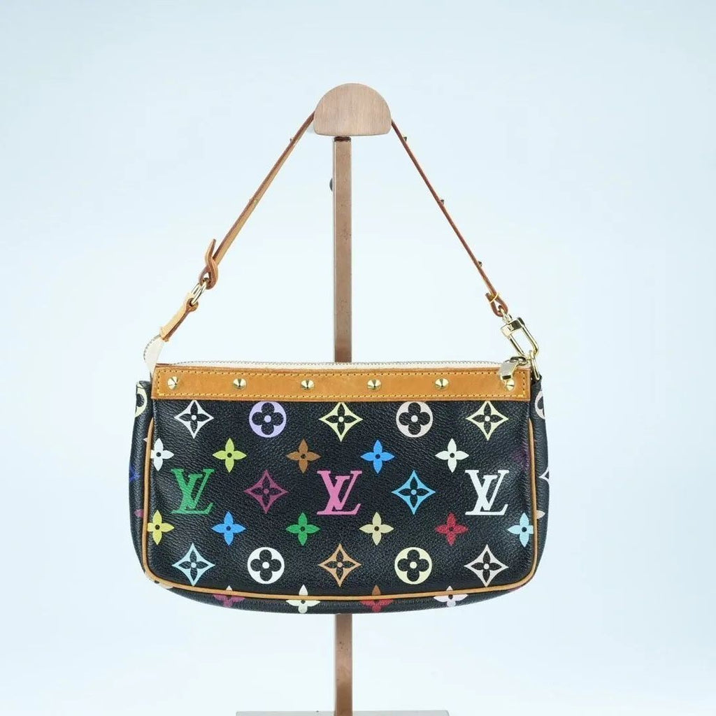 LOUIS VUITTON M92648 Multicolor Pochette Accessoires Noir Black Takashi Murakami