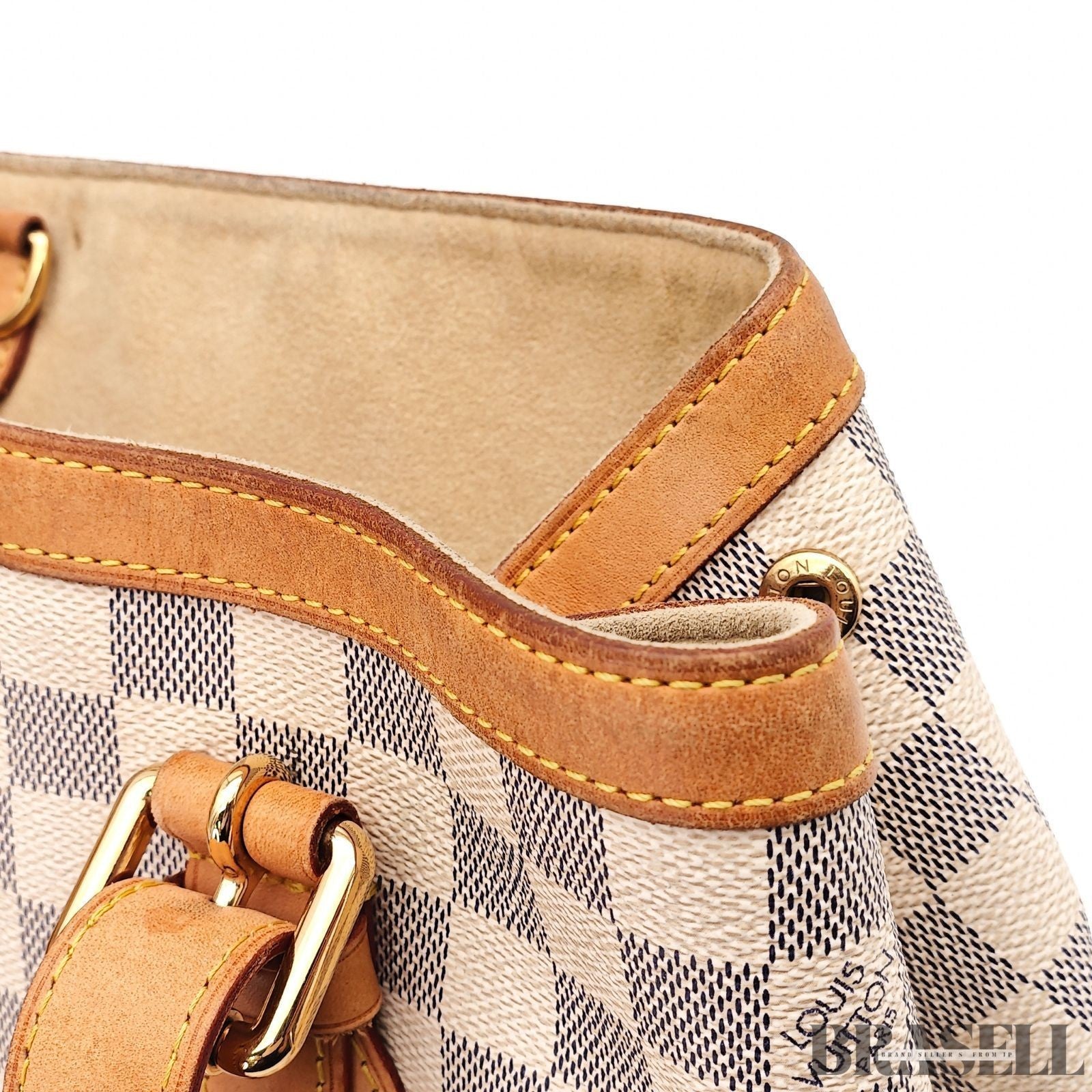 Louis Vuitton Damier Azur Hampstead MM N51206 Tote Bag Large White Brown