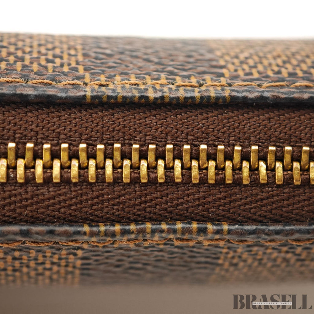 LOUIS VUITTON Damier Ebene Mini Pochette Accessoires Pouch N58009 Auth Brown