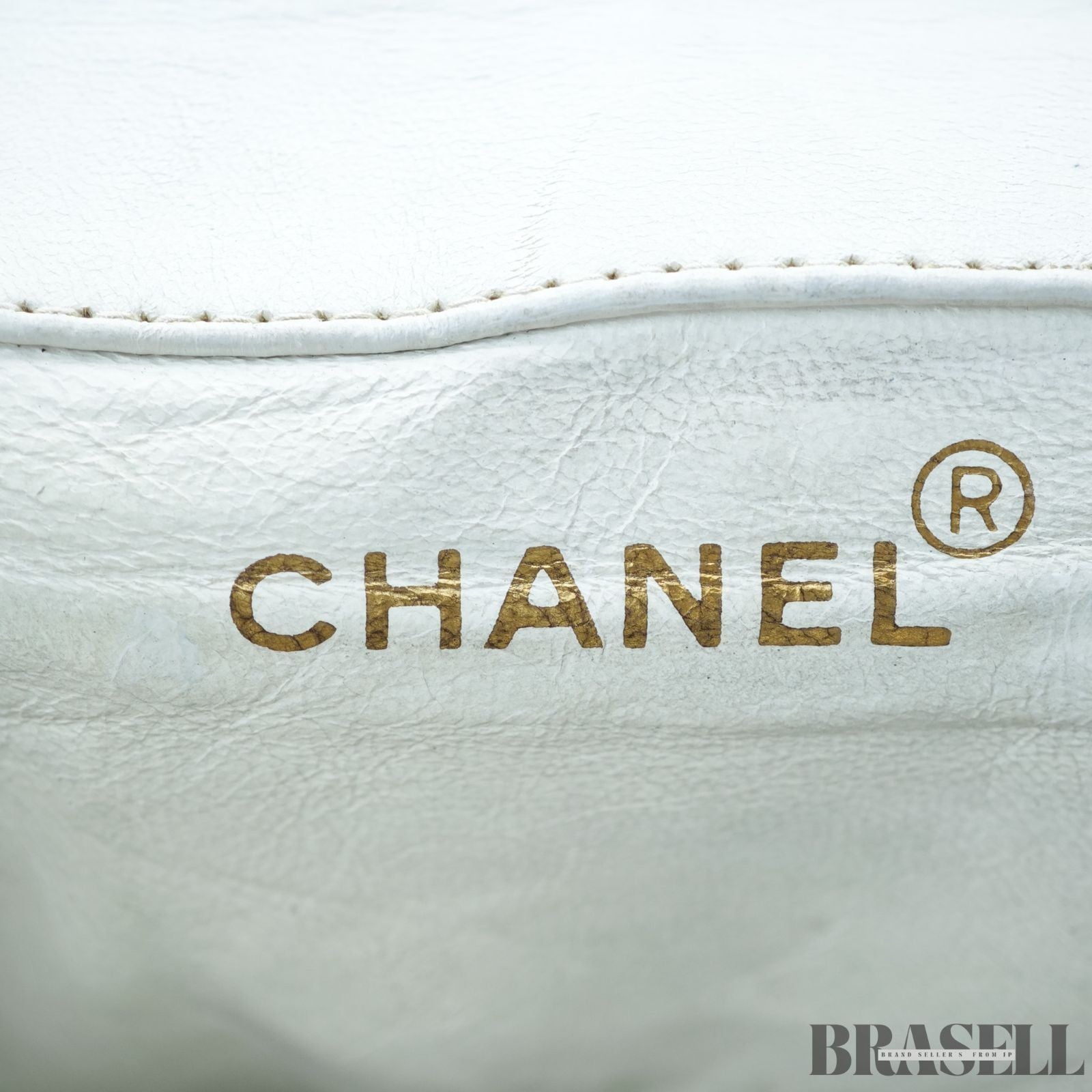 Chanel Matelassé Chain Backpack White Rucksack Bag Women Gold Hardware