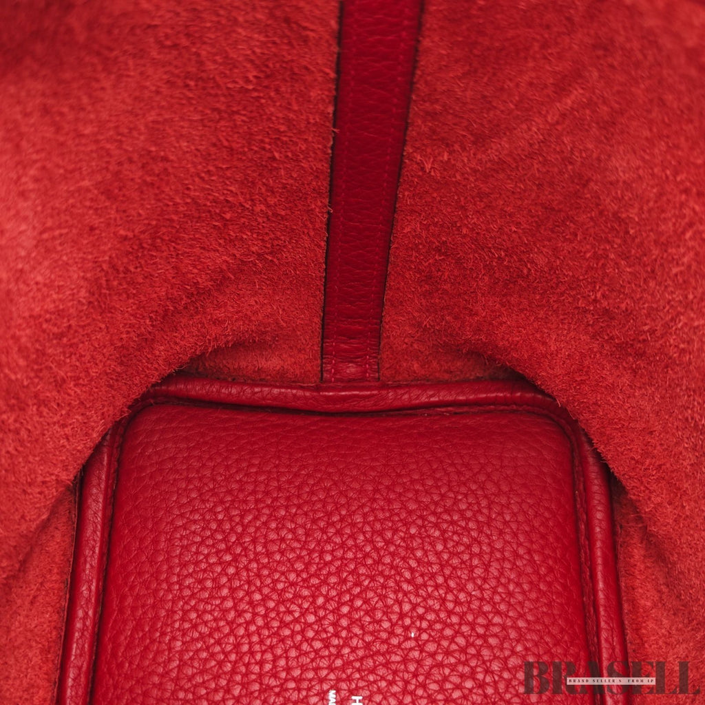 Hermes Picotin Lock PM Rouge De Coeur Bucket Bag With Box Dust Bag Padlock Key