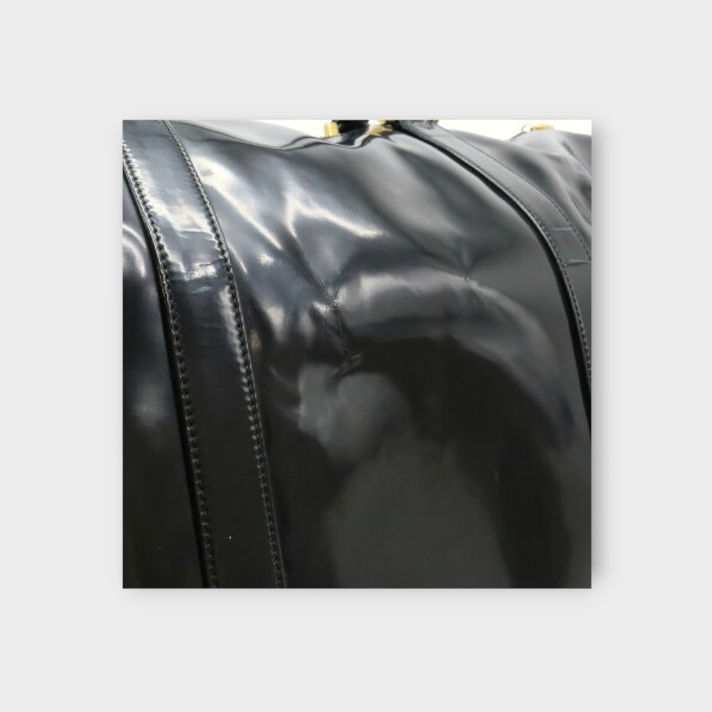 Chanel Coco Mark Boston Bag Black Travel Bag【B】