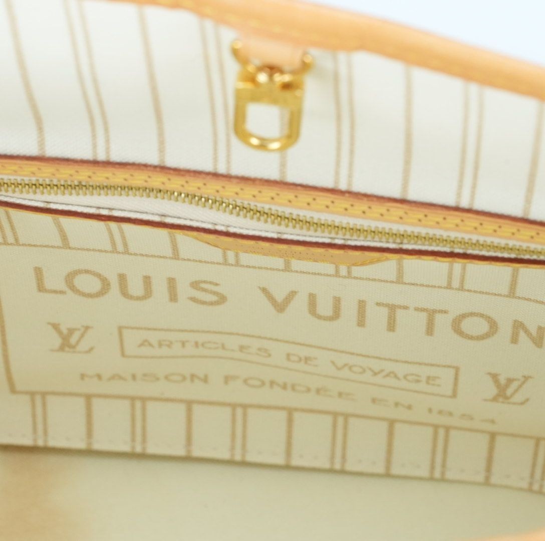 LOUIS VUITTON Damier Azur Neverfull PM N41362 Handbag Tote Bag with Pouch