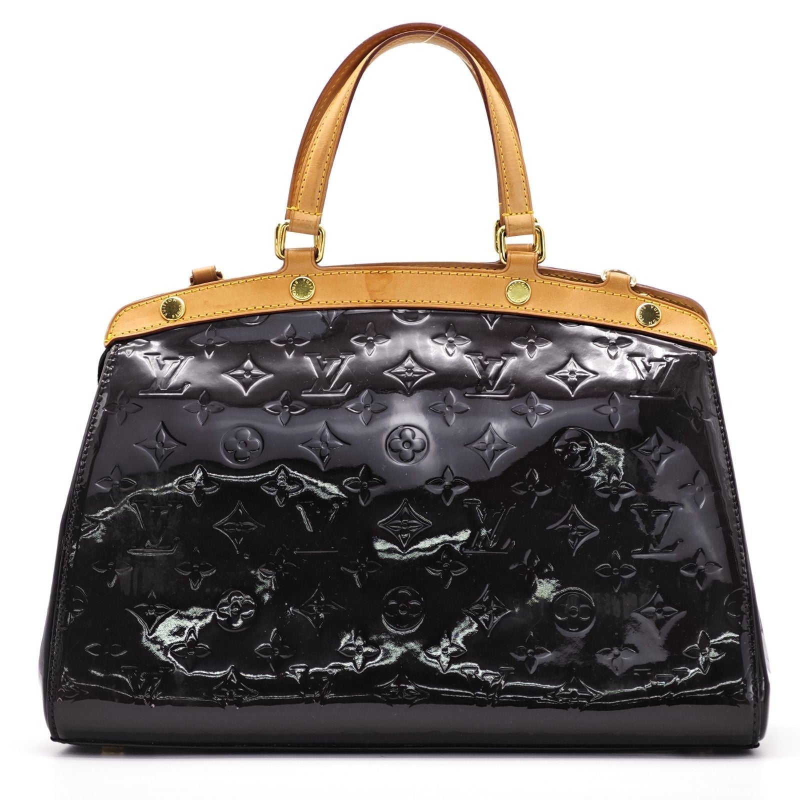 LOUIS VUITTON Blair MM M91690 Monogram Vernis Purple 2-Way Shoulder Handbag