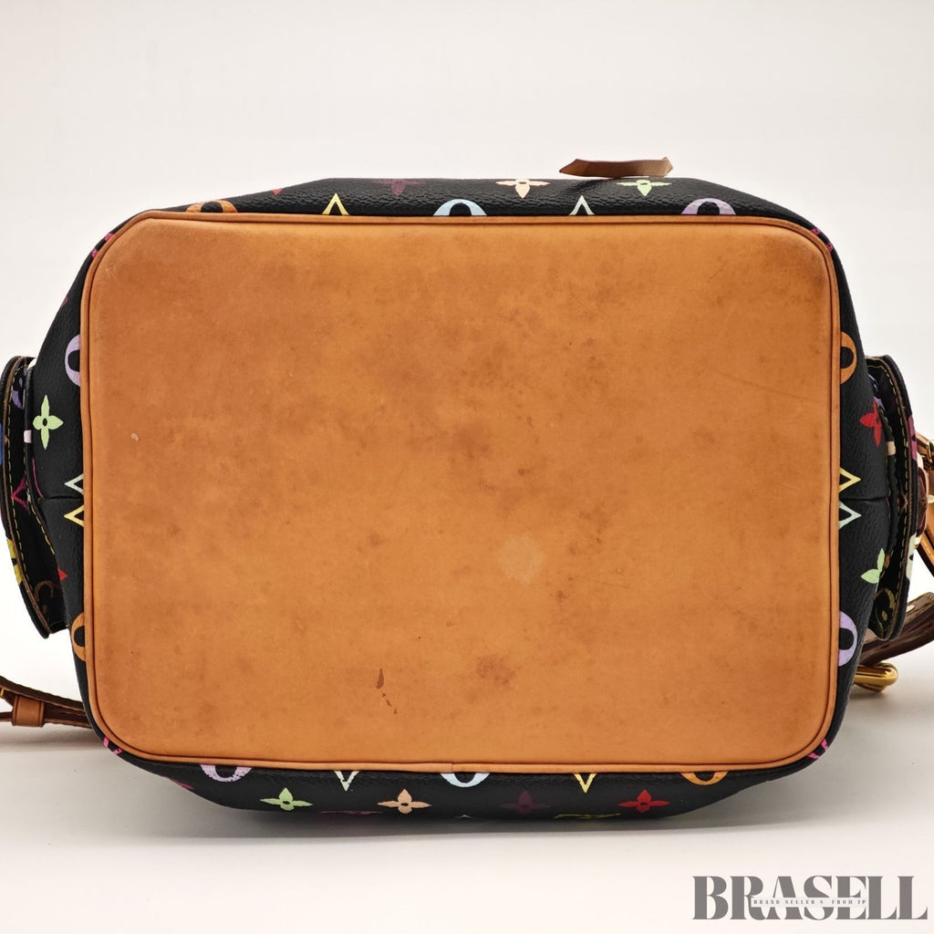 LOUIS VUITTON Monogram Multicolor Petit Noe Bag Handbag Black M42230 Auth