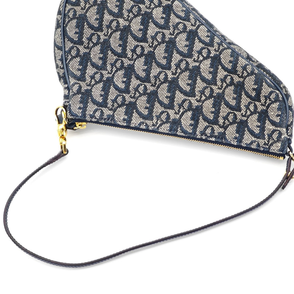 Dior Trotter Saddle Bag Handbag Mini Navy Women’s