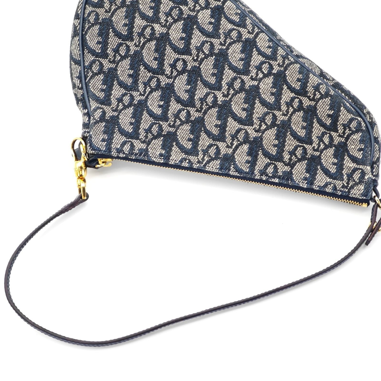 Dior Trotter Saddle Bag Handbag Mini Navy Women’s