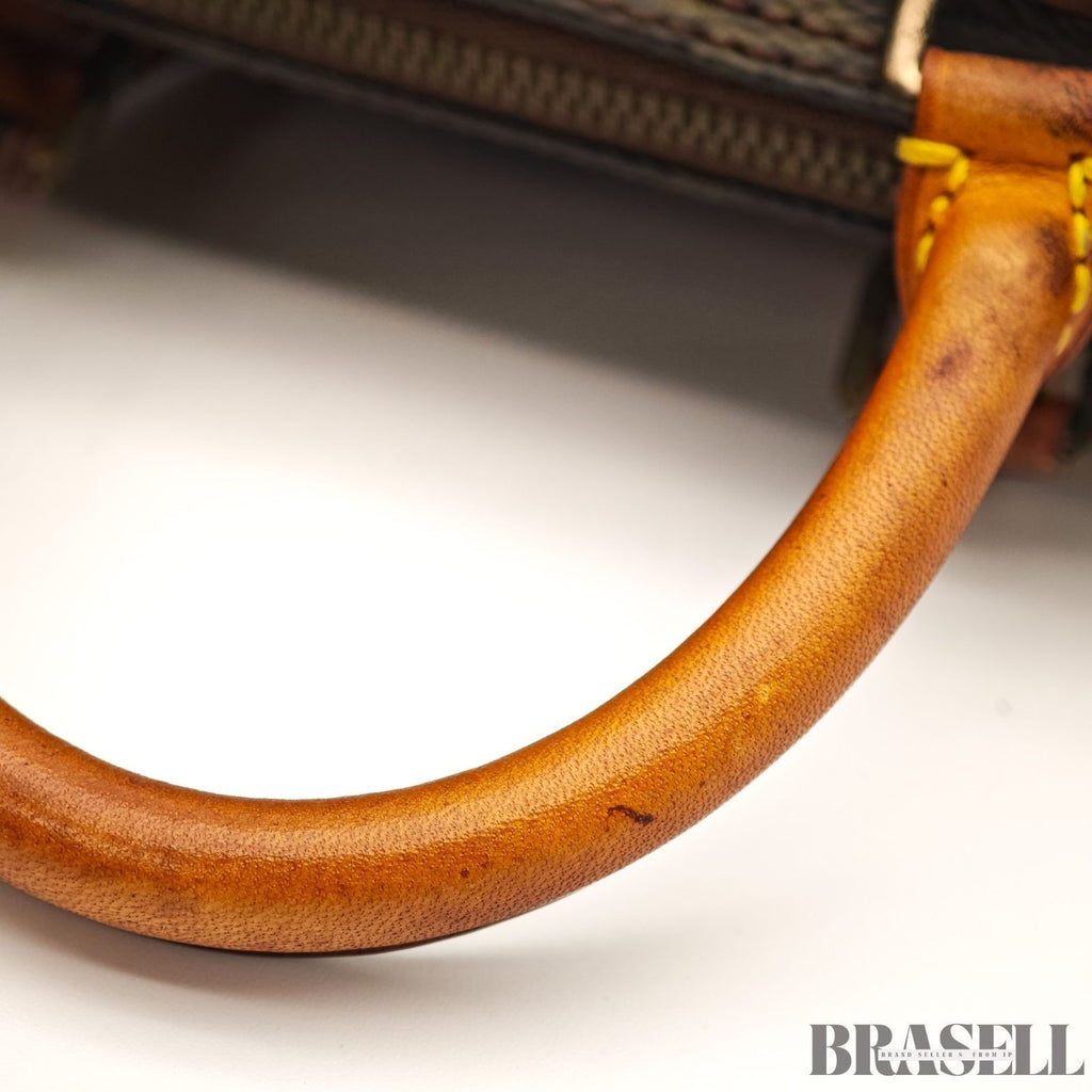 Auth Louis Vuitton Monogram Mini Speedy Hand Bag M41534 Mini Boston Bag Brown