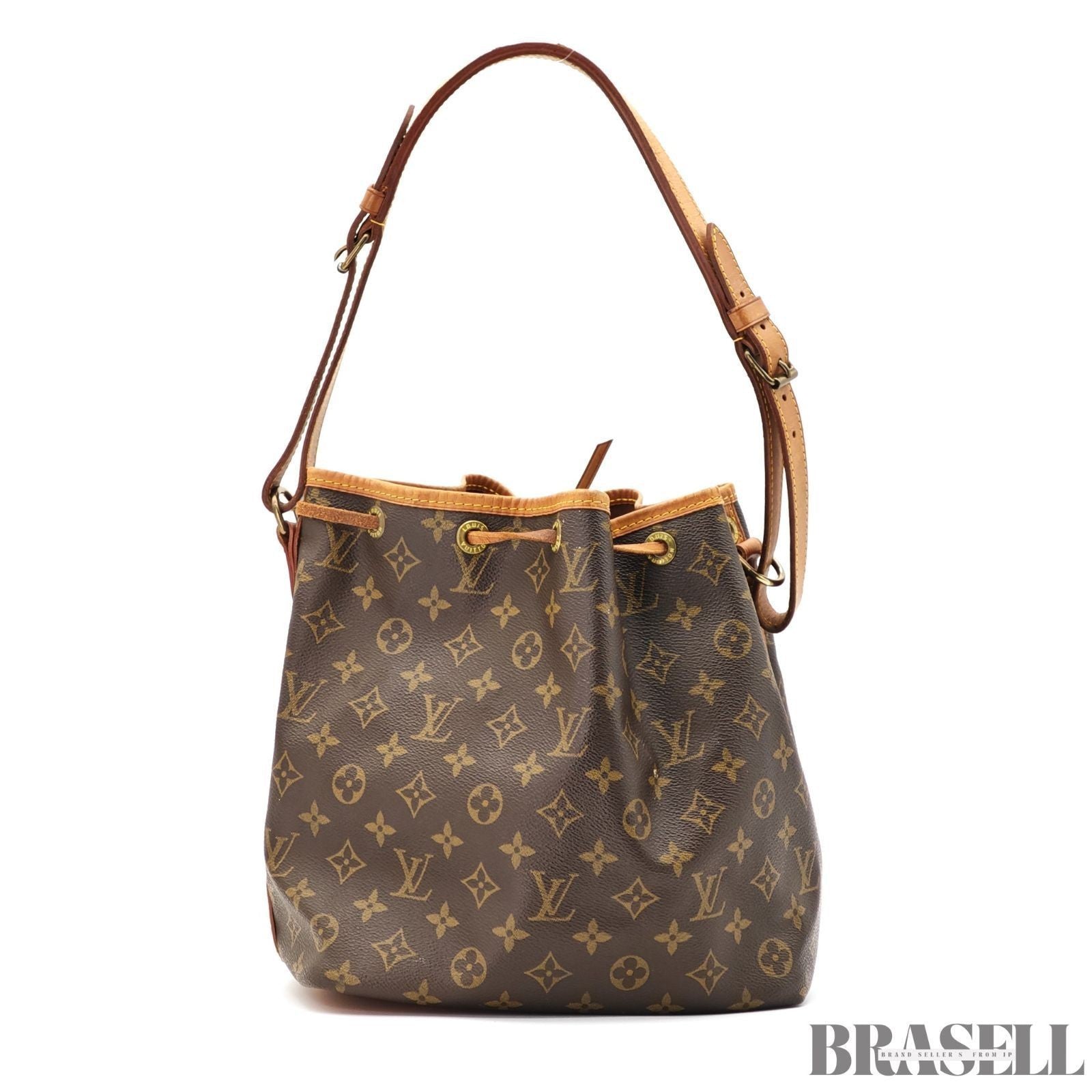 LOUIS VUITTON Petit Noe M42226 Monogram Handbag Bucket Bag Brown Women’s